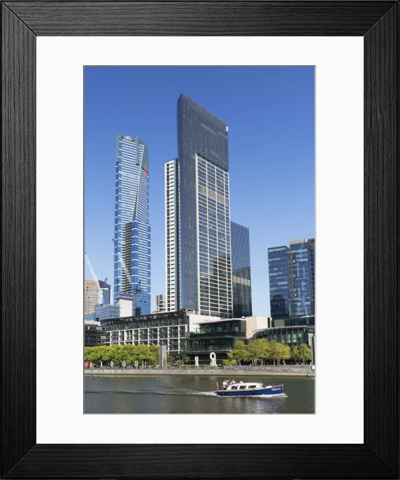 Framed Print : Eureka Tower and skyline along Yarra River, Melbourne, Victoria, Australia Framed Print : Eureka Tower and skyline along Yarra River, Melbourne, Victoria, Australia