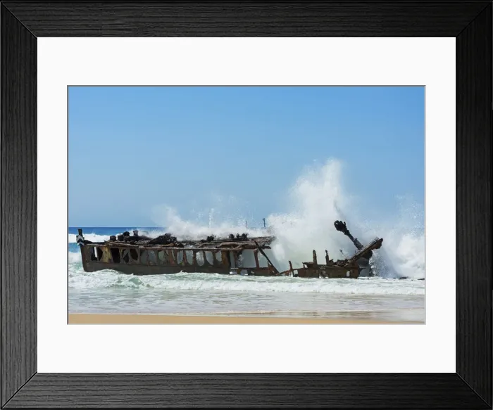 Framed Print : Maheno Shipwreck, Fraser Island, Queensland, Australia