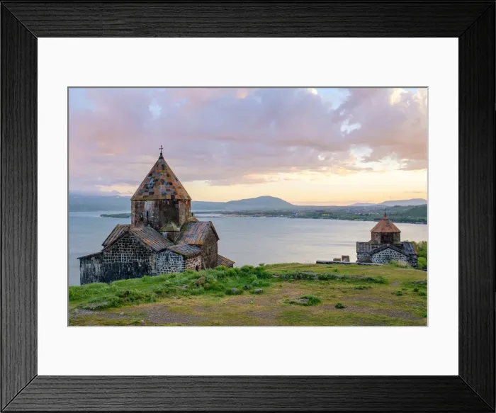 Framed Print : Sevanavank church on Lake Sevan at sunset, Sevan, Gegharkunik Province, Armenia Framed Print : Sevanavank church on Lake Sevan at sunset, Sevan, Gegharkunik Province, Armenia