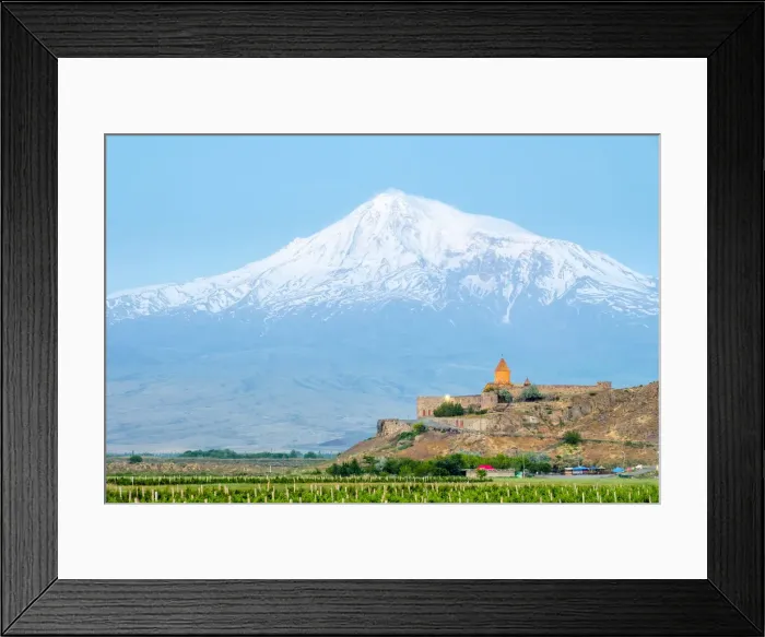 Framed Print : Khor Virap monastery and Mount Ararat at sunrise, near Lusarat, Ararat Province, Armenia Framed Print : Khor Virap monastery and Mount Ararat at sunrise, near Lusarat, Ararat Province, Armenia