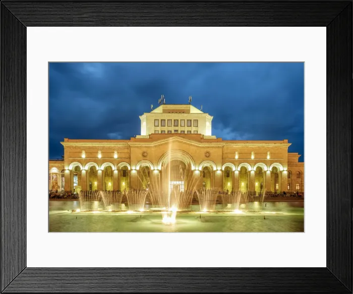 Framed Print : History Museum of Armenia and National Gallery of Armenia on Republic Square at night Framed Print : History Museum of Armenia and National Gallery of Armenia on Republic Square at night