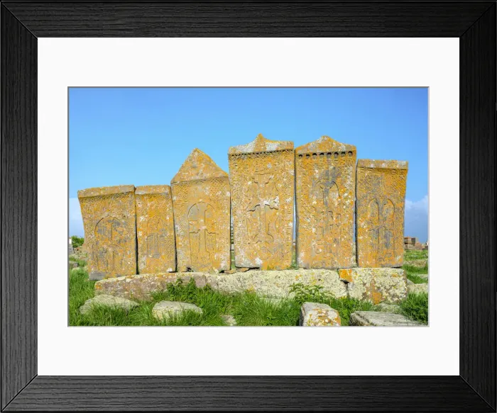 Framed Print : Historic Khachars at Noratus Cemetery, Noraduz (Noratus), Gegharkunik Province, Armenia Framed Print : Historic Khachars at Noratus Cemetery, Noraduz (Noratus), Gegharkunik Province, Armenia