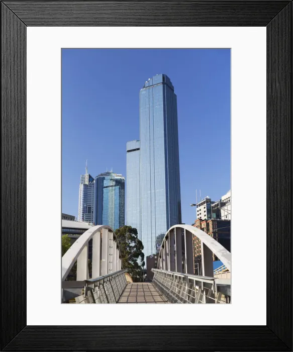 Framed Print : Rialto Towers along Yarra River, Melbourne, Victoria, Australia Framed Print : Rialto Towers along Yarra River, Melbourne, Victoria, Australia