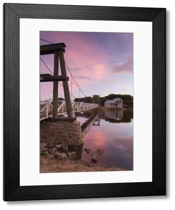 Framed Print : Footbridge across estuary, Lorne, Great Ocean Road, Victoria, Australia Framed Print : Footbridge across estuary, Lorne, Great Ocean Road, Victoria, Australia