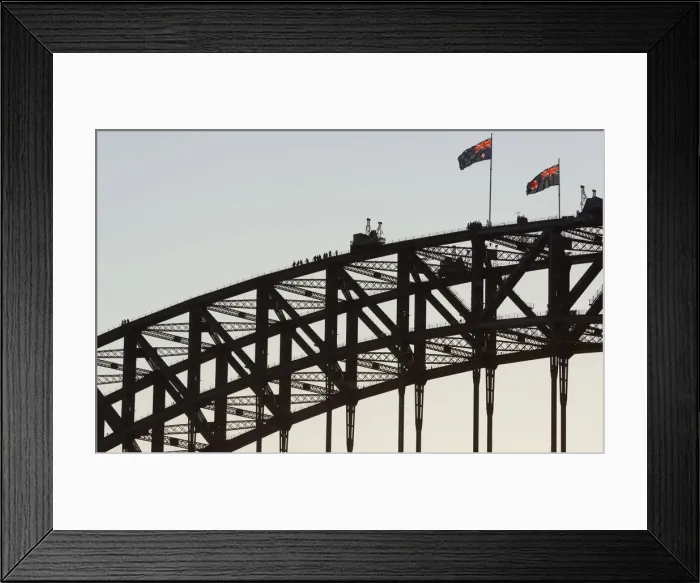 Framed Print : People walking on Sydney Harbor Bridge, Sydney, New South Wales, Australia Framed Print : People walking on Sydney Harbor Bridge, Sydney, New South Wales, Australia