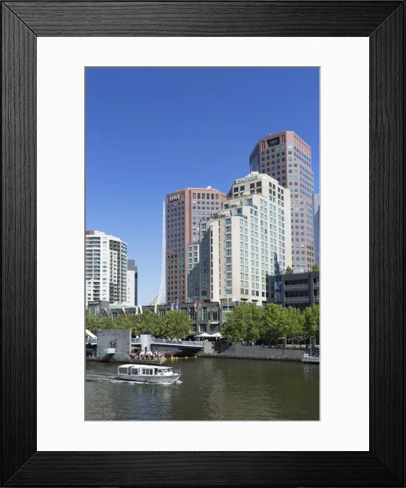 Framed Print : Boat on Yarra River, Melbourne, Victoria, Australia Framed Print : Boat on Yarra River, Melbourne, Victoria, Australia