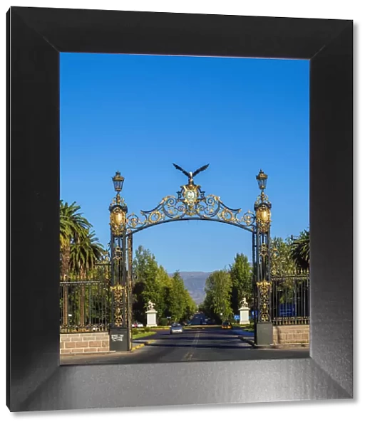 Portones del Parque, decorative gate, General San Martin Park, Mendoza, Argentina
