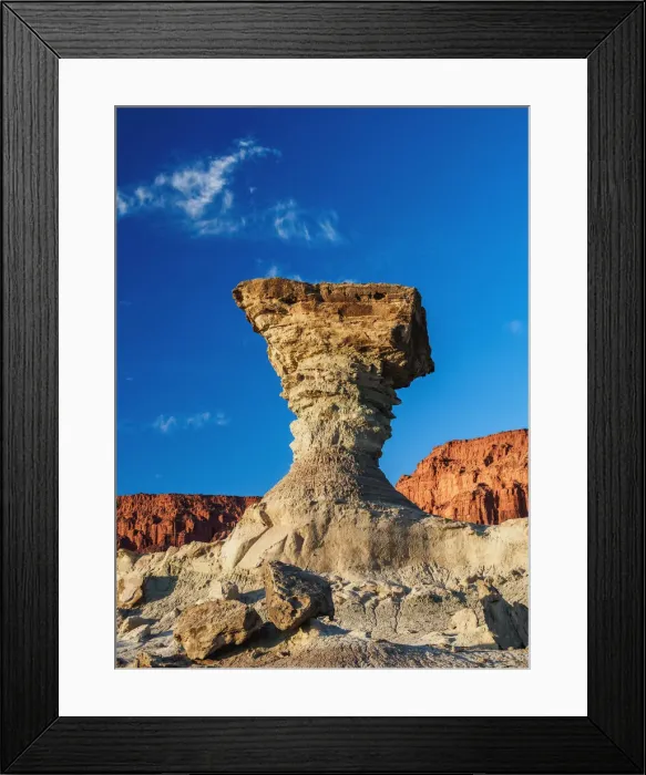 Framed Print : The Mushroom Rock Formation, Ischigualasto Provincial Park, UNESCO World Heritage Site Framed Print : The Mushroom Rock Formation, Ischigualasto Provincial Park, UNESCO World Heritage Site