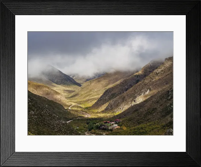 Framed Print : Landscape of Andes, El Manzano Historico, Tunuyan Department, Mendoza Province, Argentina