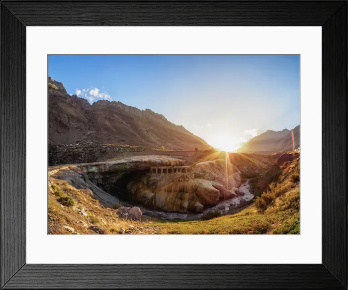 Framed Print : The Inca Bridge, sunset, Puente del Inca, Central Andes, Mendoza Province, Argentina Framed Print : The Inca Bridge, sunset, Puente del Inca, Central Andes, Mendoza Province, Argentina