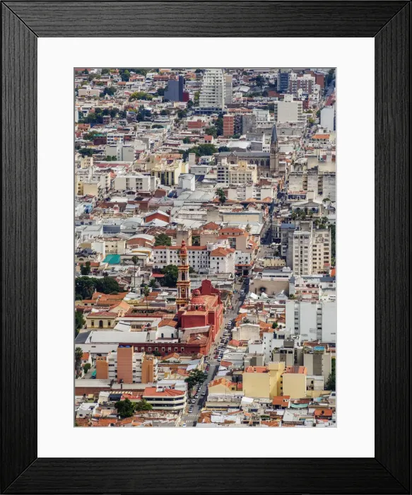 Framed Print : Cityscape with Saint Francis Church from San Bernardo Hill, Salta, Argentina Framed Print : Cityscape with Saint Francis Church from San Bernardo Hill, Salta, Argentina