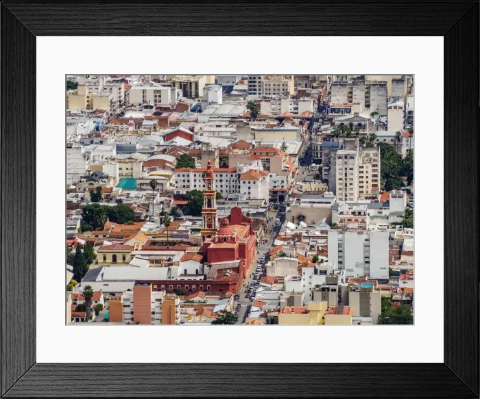 Framed Print : Cityscape with Saint Francis Church from San Bernardo Hill, Salta, Argentina Framed Print : Cityscape with Saint Francis Church from San Bernardo Hill, Salta, Argentina