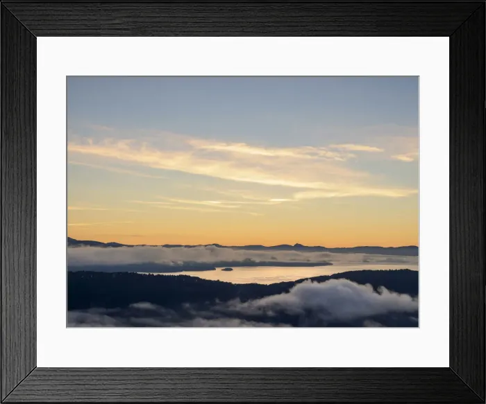 Framed Print : Nahuel Huapi Lake at sunrise, seen from Cerro Campanario, Nahuel Huapi National Park Framed Print : Nahuel Huapi Lake at sunrise, seen from Cerro Campanario, Nahuel Huapi National Park
