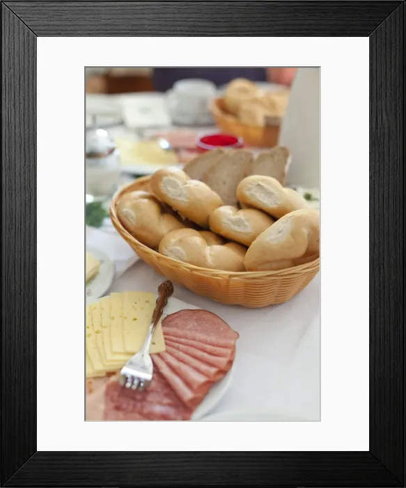 Framed Print : Austria, Osterreich, Salzburg, Flachgau. Wolfgangsee lake. St Wolfgang. ham, cheese Framed Print : Austria, Osterreich, Salzburg, Flachgau. Wolfgangsee lake. St Wolfgang. ham, cheese