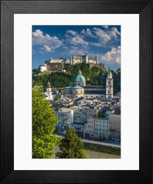 Framed Print : City skyline from Kapuzinerberg, Salzburg, Austria Framed Print : City skyline from Kapuzinerberg, Salzburg, Austria