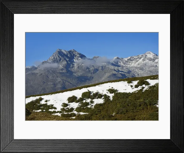 Framed Print : Pustertalerstrasse cart path on the way to the summit evil Weibele, in the background Framed Print : Pustertalerstrasse cart path on the way to the summit evil Weibele, in the background