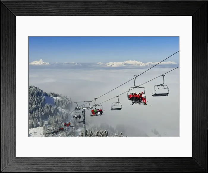 Framed Print : Chair lift carries skiers to the slopes on the Hohe Salve, Hopfgarten, Tyrol, Austria Framed Print : Chair lift carries skiers to the slopes on the Hohe Salve, Hopfgarten, Tyrol, Austria