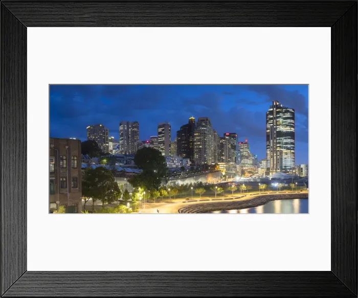 Framed Print : Barangaroo skyline at dusk, Sydney, New South Wales, Australia Framed Print : Barangaroo skyline at dusk, Sydney, New South Wales, Australia