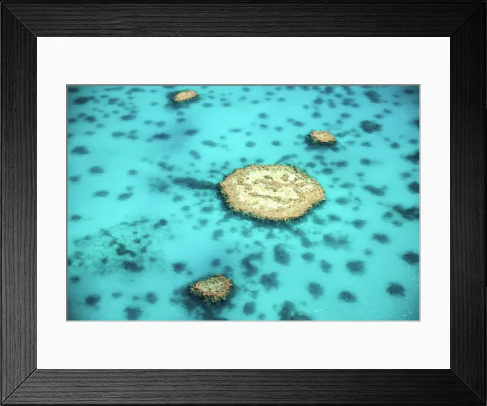 Framed Print : Smiley Face Reef, Great Barrier Reef, Queensland, Australia Framed Print : Smiley Face Reef, Great Barrier Reef, Queensland, Australia
