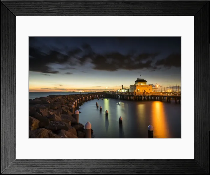 Framed Print : St. Kilda Pavilion at Night, St. Kilda, Victoria, Australia Framed Print : St. Kilda Pavilion at Night, St. Kilda, Victoria, Australia