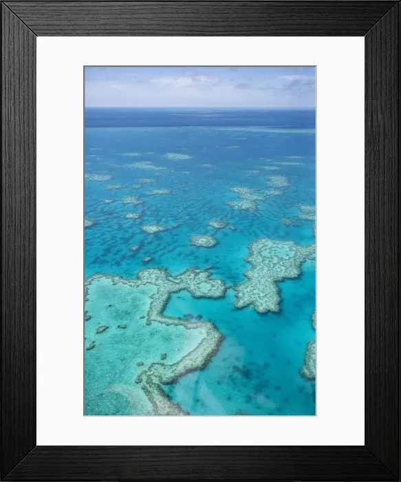 Framed Print : Great Barrier Reef from above, Queensland, Australia Framed Print : Great Barrier Reef from above, Queensland, Australia