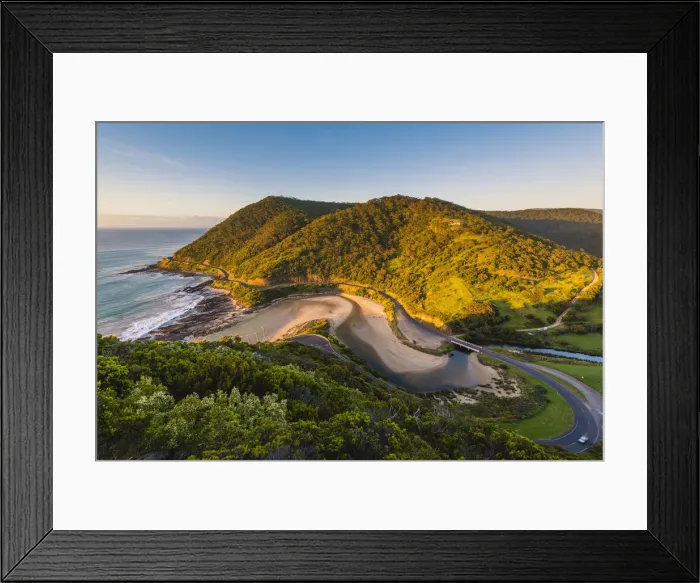 Framed Print : Great Ocean Road, Victoria, Australia. High angle view at sunrise Framed Print : Great Ocean Road, Victoria, Australia. High angle view at sunrise