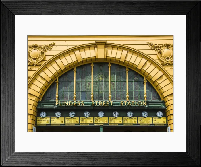 Framed Print : Melbourne, Victoria, Australia. Flinders Street Station Framed Print : Melbourne, Victoria, Australia. Flinders Street Station