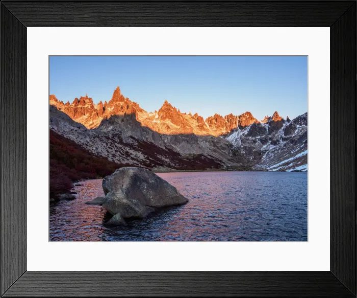 Framed Print : Toncek Lagoon and Cerro Catedral at sunrise, Nahuel Huapi National Park, Rio Negro Framed Print : Toncek Lagoon and Cerro Catedral at sunrise, Nahuel Huapi National Park, Rio Negro