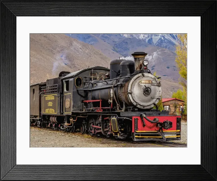 Framed Print : Old Patagonian Express La Trochita, steam train, Nahuel Pan Train Station, Chubut Framed Print : Old Patagonian Express La Trochita, steam train, Nahuel Pan Train Station, Chubut