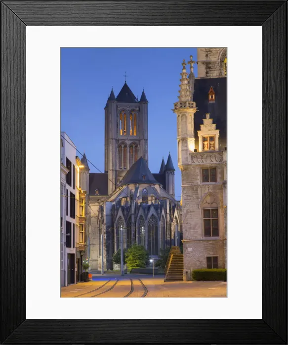 Framed Print : St Nicholas Church at dawn, Ghent, Flanders, Belgium Framed Print : St Nicholas Church at dawn, Ghent, Flanders, Belgium