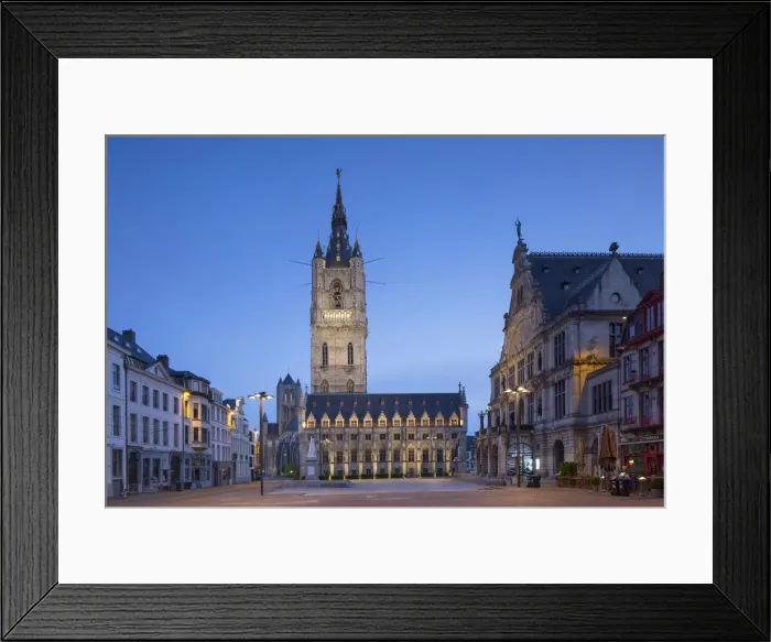 Framed Print : Belfry (UNESCO World Heritage Site) at dawn, Ghent, Flanders, Belgium Framed Print : Belfry (UNESCO World Heritage Site) at dawn, Ghent, Flanders, Belgium