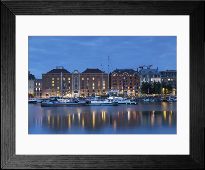 Framed Print : Willem Dock Marina at dusk, Antwerp, Flanders, Belgium Framed Print : Willem Dock Marina at dusk, Antwerp, Flanders, Belgium