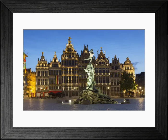 Framed Print : Guild houses in Main Market Square, Antwerp, Flanders, Belgium Framed Print : Guild houses in Main Market Square, Antwerp, Flanders, Belgium