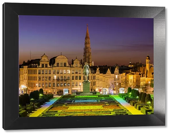 City center skyline from Mont Des Arts, Brussels, Belgium