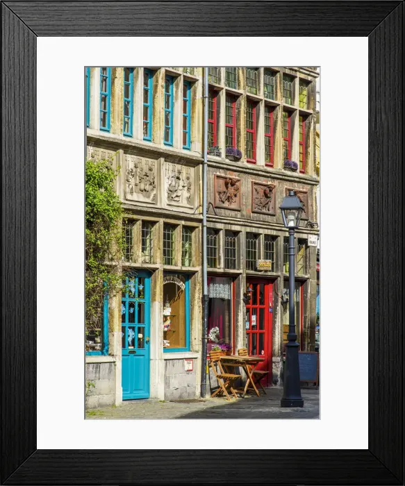 Framed Print : Historic building in Patershol district, Ghent, East Flanders, Belgium Framed Print : Historic building in Patershol district, Ghent, East Flanders, Belgium