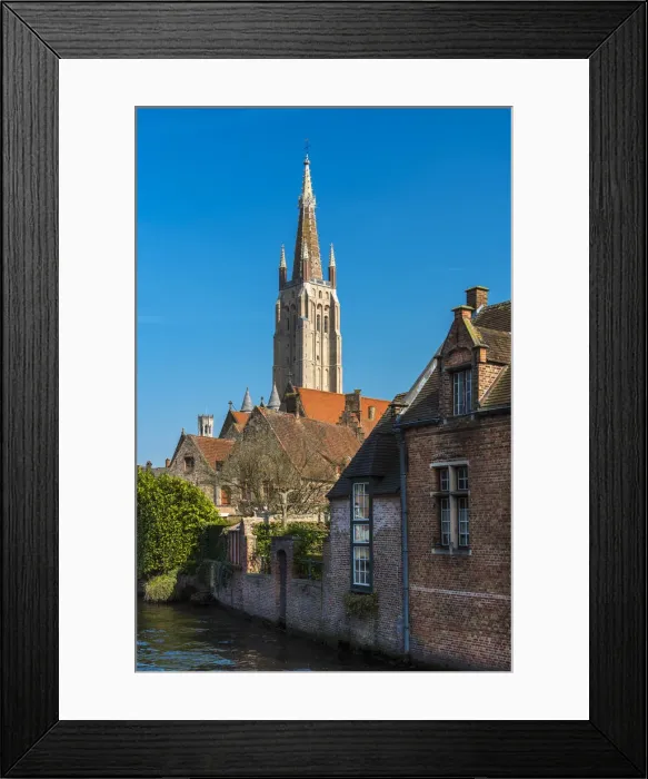 Framed Print : Church of Our Lady in Brugesaa belfry, Bruges, West Flanders, Belgium Framed Print : Church of Our Lady in Brugesaa belfry, Bruges, West Flanders, Belgium