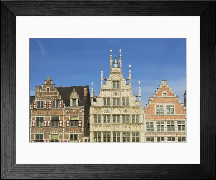 Framed Print : Guild houses in historic centre, Ghent, Flanders, Belgium Framed Print : Guild houses in historic centre, Ghent, Flanders, Belgium