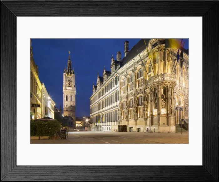 Framed Print : Belfry (UNESCO World Heritage Site), Ghent, Flanders, Belgium Framed Print : Belfry (UNESCO World Heritage Site), Ghent, Flanders, Belgium