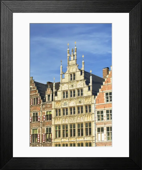 Framed Print : Guild houses in historic centre, Ghent, Flanders, Belgium Framed Print : Guild houses in historic centre, Ghent, Flanders, Belgium