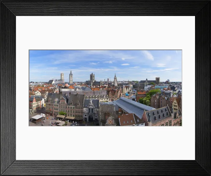 Framed Print : View of Ghent, Flanders, Belgium Framed Print : View of Ghent, Flanders, Belgium