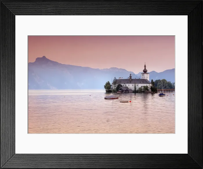 Framed Print : Austria, Osterreich. Upper Austria, Oberosterreich. Traunsee lake. Gmunden. Orth castle Framed Print : Austria, Osterreich. Upper Austria, Oberosterreich. Traunsee lake. Gmunden. Orth castle