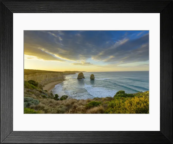 Framed Print : Oceania, Australia, Victoria, Sunrise at Port Campbell National Park