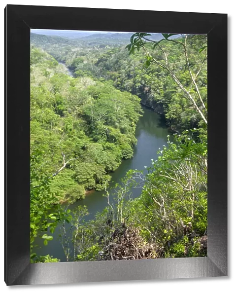 Central America, Belize, Cayo, San Ignacio, view of the Mopan river surrounded by