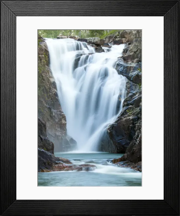 Framed Print : Central America, Belize, Mountain Pine Ridge, Big Rock Falls. General view of the falls Framed Print : Central America, Belize, Mountain Pine Ridge, Big Rock Falls. General view of the falls