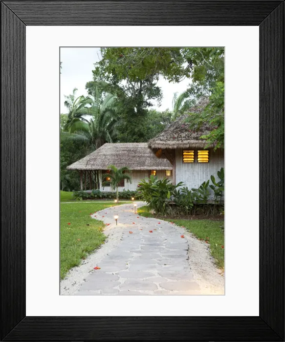 Framed Print : Central America, Belize, Orange Walk district, Gallon Jug, Chan Chich, a general view Framed Print : Central America, Belize, Orange Walk district, Gallon Jug, Chan Chich, a general view