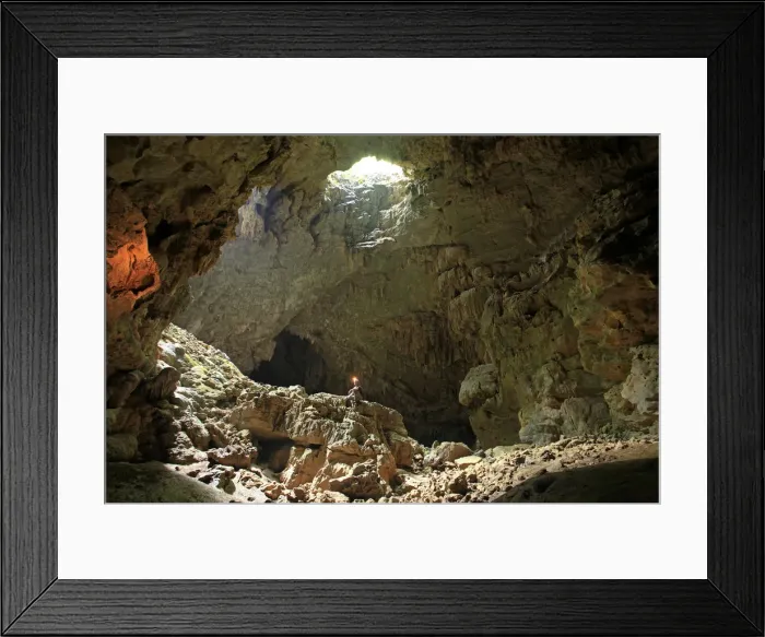 Framed Print : Central America, Belize, Toledo, Rio Grande, San Miguel, Tiger cave, a model in Framed Print : Central America, Belize, Toledo, Rio Grande, San Miguel, Tiger cave, a model in