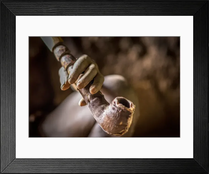 Framed Print : Africa, Benin, Taneka Koko. a detail of the hand of the traditional healer holding Framed Print : Africa, Benin, Taneka Koko. a detail of the hand of the traditional healer holding