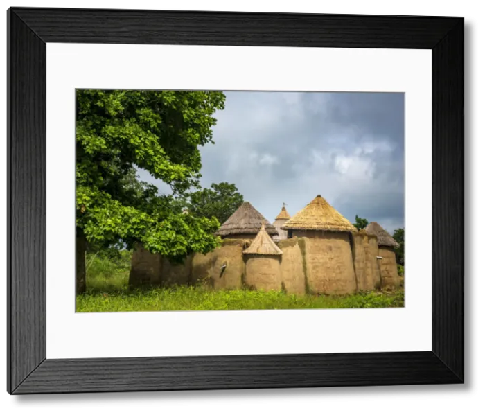 Framed Print : Africa, Benin, Atacora region. Somba village of the Betammariba people Framed Print : Africa, Benin, Atacora region. Somba village of the Betammariba people