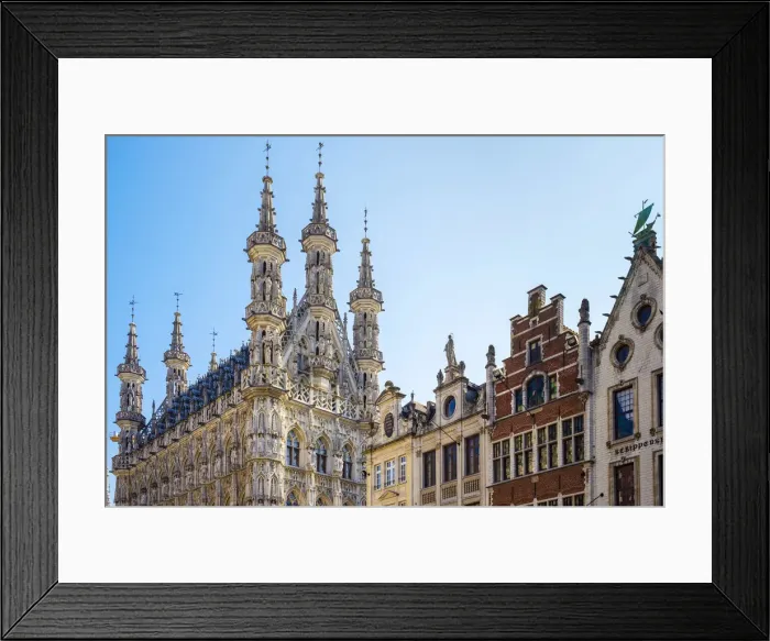 Framed Print : Leuven Stadhuis (City Hall) and Flemish buildings on Grote Markt, Leuven, Flemish Brabant Framed Print : Leuven Stadhuis (City Hall) and Flemish buildings on Grote Markt, Leuven, Flemish Brabant