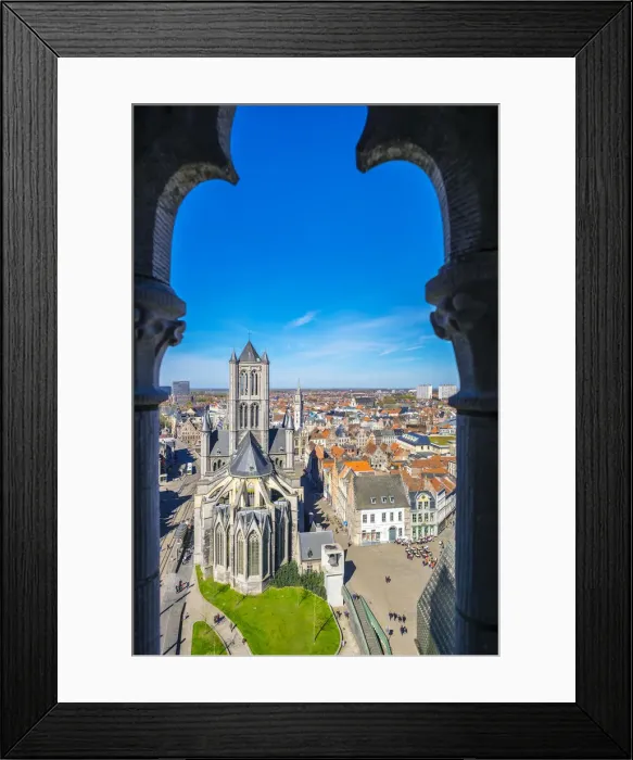 Framed Print : Belgium, Flanders, Ghent (Gent). View of Sint-Niklskerk (Saint Nicholas Church) Framed Print : Belgium, Flanders, Ghent (Gent). View of Sint-Niklskerk (Saint Nicholas Church)